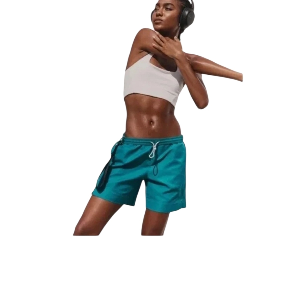 FP Movement Teal Look Back At It Shorts By Free People, M, NWOT